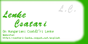lenke csatari business card